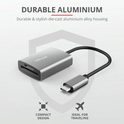 Зчитувач флеш-карт Trust DALYX FAST USB-C ALUMINIUM (24136_TRUST)