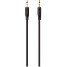 Кабель мультимедійний jack 3.5mm - M/M, portable, 2m, black/gold Belkin (F3Y117BT2M)