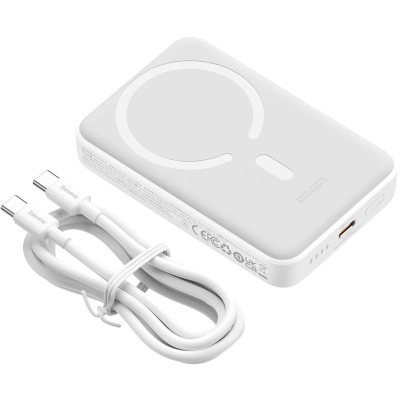 Батарея універсальна Baseus Magnetic Mini 10000mAh 30W, White (PPCX110002\PPCXM1030) (P10022105212-01)