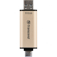 USB флеш накопичувач Transcend 512GB JetFlash 930C Gold-Black USB 3.2/Type-C (TS512GJF930C)