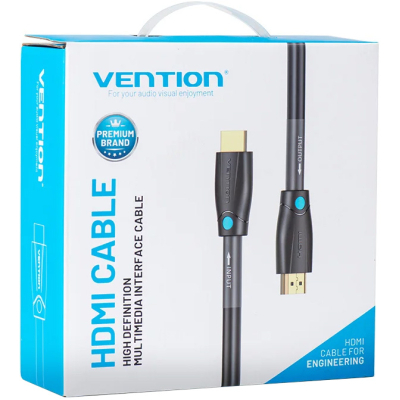 Кабель мультимедійний HDMI to HDMI 20.0m V2.0 Engineering 4K 18Gbps HD 7.1 PVC Black Vention (AAMBQ)