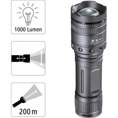 Ліхтар Hama Ultra Pro LED Torch L1000 Black (00185801)