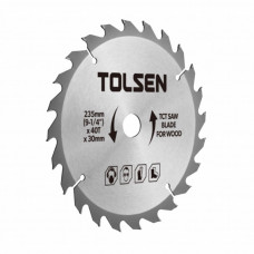 Диск Tolsen пильний з ТВС напайками по дереву 235х60Т*30мм (76451)