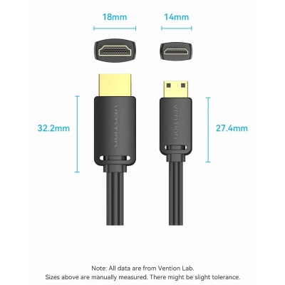 Кабель мультимедійний HDMI to Micro HDMI 1.5m V2.0 4K 60Hz 18Gbps HDR Dolby Vention (AGHBG)