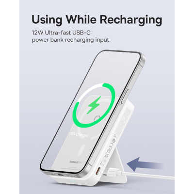 Батарея універсальна Baseus MagPro 5000mAh 20W, White (PPCXZ05) (P10064100222-00)
