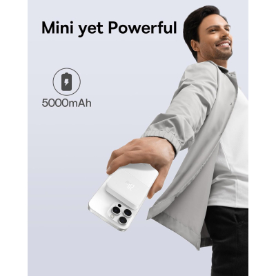 Батарея універсальна Baseus MagPro 5000mAh 20W, White (PPCXZ05) (P10064100222-00)