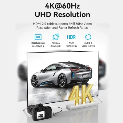 Кабель мультимедійний HDMI to Micro HDMI 3.0m V2.0 4K 60Hz 18Gbps HDR Dolby Vention (AGHBI)