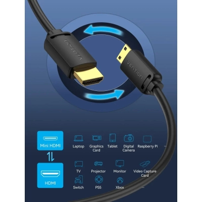 Кабель мультимедійний HDMI to Micro HDMI 3.0m V2.0 4K 60Hz 18Gbps HDR Dolby Vention (AGHBI)