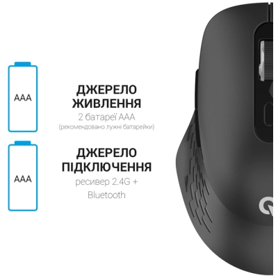 Мишка OfficePro M230B Silent Click Wireless/Bluetooth Black (M230B)