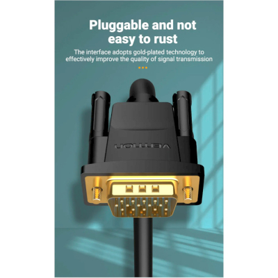 Кабель мультимедійний VGA 15M-15M 2.0m ferrite Vention (DAEBH)