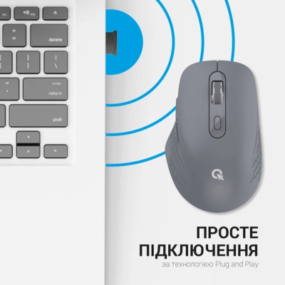 Мишка OfficePro M230G Silent Click Wireless/Bluetooth Gray (M230G)