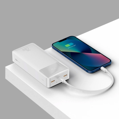 Батарея універсальна Baseus Bipow Overseas 30000mAh 20W, White (PPBD050402)