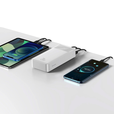 Батарея універсальна Baseus Bipow Overseas 30000mAh 20W, White (PPBD050402)