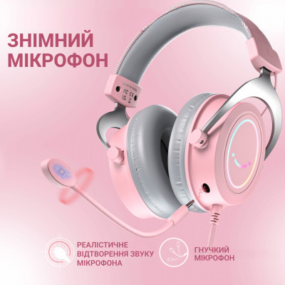 Навушники Fifine H3 RGB Pink (H3P)