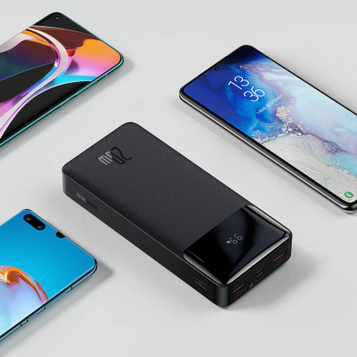 Батарея універсальна Baseus Bipow Digital Display 20000mAh 20W, Black (PPDML-M01) (PPBD050501)