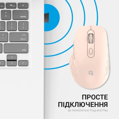 Мишка OfficePro M230P Silent Click Wireless/Bluetooth Pink (M230P)