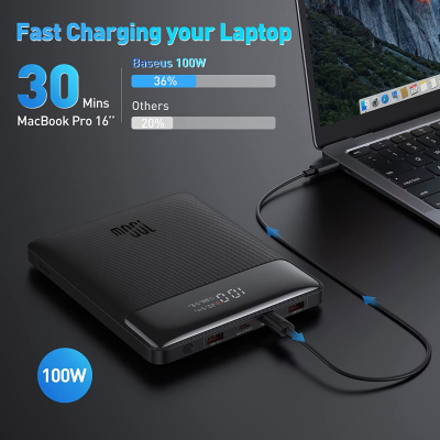 Батарея універсальна Baseus Blade Digital Display 20000mAh PD/100W, Black (PPDGL-01, PPBLD100-S) (PPBL000201)