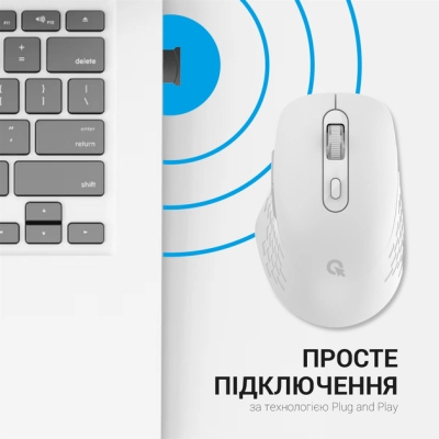 Мишка OfficePro M230W Silent Click Wireless/Bluetooth White (M230W)