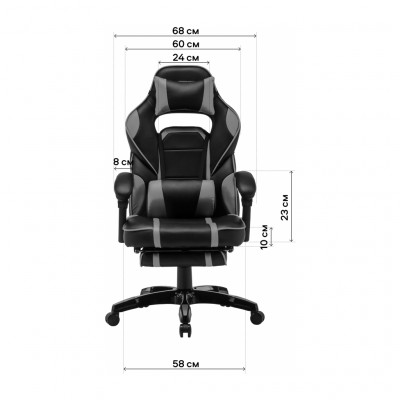 Крісло ігрове GT Racer X-2749-1 Gray/Black Suede (X-2749-1 Fabric Gray/Black Suede)