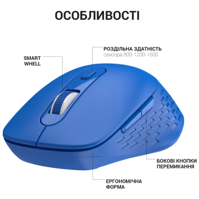 Мишка OfficePro M230C Silent Click Wireless/Bluetooth Blue (M230С)