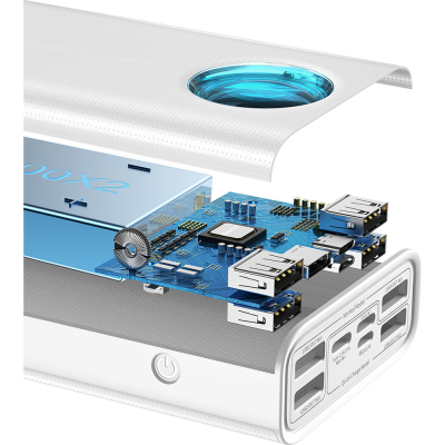 Батарея універсальна Baseus Amblight Digital Quick 30000mAh 65W, White (PPLG000102)