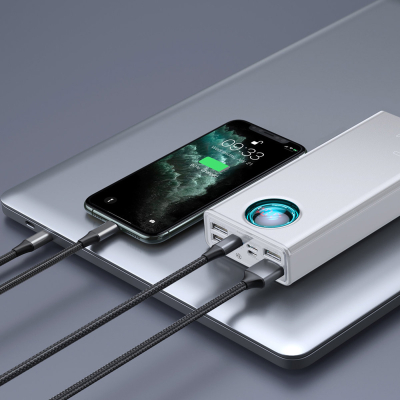 Батарея універсальна Baseus Amblight Digital Quick 30000mAh 65W, White (PPLG000102)