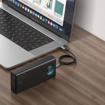 Батарея універсальна Baseus Amblight Digital Quick 30000mAh 65W, Black (PPLG00101)