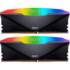 Модуль пам'яті для комп'ютера DDR4 32GB (2x16GB) 3600 MHz NOX RGB Black Apacer (AH4U32G36C25YNBAA-2)