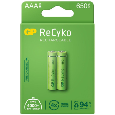 Акумулятор Gp AAA 65AAAHCE-EB2 Recyko 650 mAh * 2 (65AAAHCE / 4891199186677)