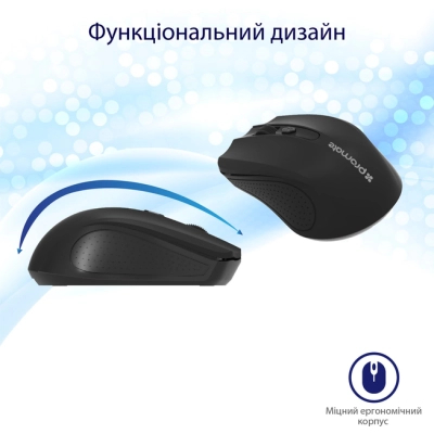 Мишка Promate Clix-8 Wireless Black (clix-8.black)