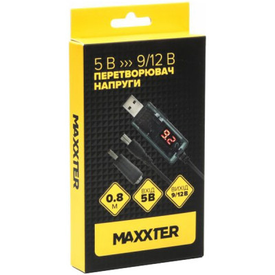 Кабель живлення USB-AM to 5.5/3.5mm 9/12V 0.8m Maxxter (UB-DC9/12-0.8M)