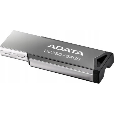USB флеш накопичувач ADATA 64GB UV350 Metallic USB 3.2 (AUV350-64G-RBK)