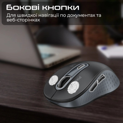 Мишка Promate Ken Wireless/Bluetooth Black (ken.black)