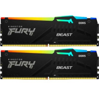 Модуль пам'яті для комп'ютера DDR5 16GB (2x8GB) 5600 MHz FURY Beast RGB Kingston Fury (ex.HyperX) (KF556C36BBEAK2-16)