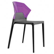 Кухонний стілець PAPATYA Ego-S антрацитовий 22 / прозоро-пурпуровий 28 (2512)