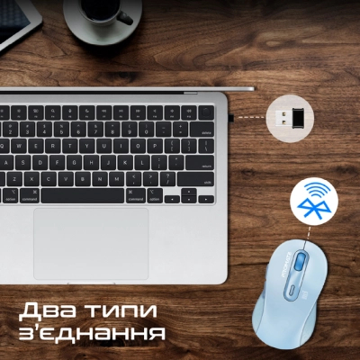 Мишка Promate Ken Wireless/Bluetooth Blue (ken.blue)