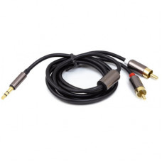 Кабель мультимедійний 3.5 mm Stereo Plug - 2*RCA, 1 m PowerPlant (CA912834)