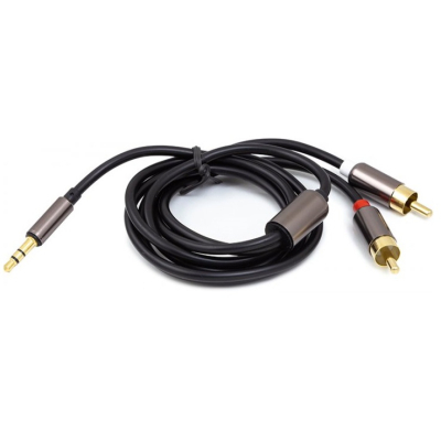 Кабель мультимедійний 3.5 mm Stereo Plug - 2*RCA, 1 m PowerPlant (CA912834)