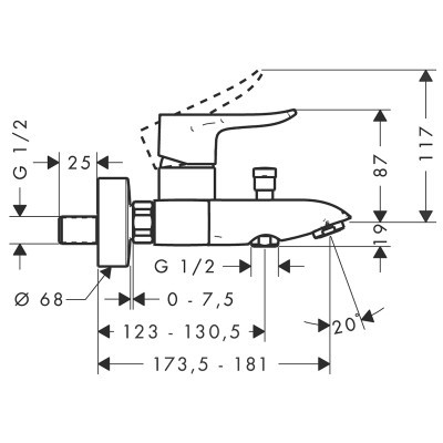 Змішувач Hansgrohe 31480000 Metris