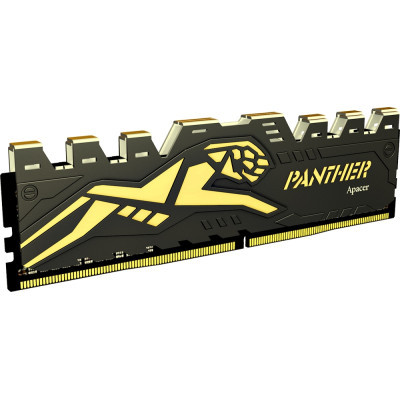 Модуль пам'яті для комп'ютера DDR4 16GB (2x8GB) 3200 MHz Panther Black/Gold Apacer (AH4U16G32C28Y7GAA-2)