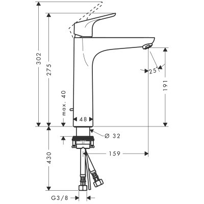 Змішувач Hansgrohe 31608000 Focus 190