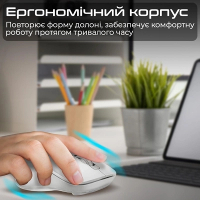 Мишка Promate Samo Wireless/Bluetooth White (samo.white)