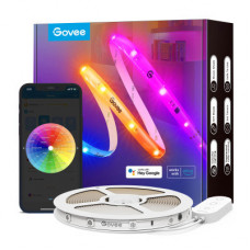 Світлодіодна стрічка Govee RGBIC Basic Wi-Fi + Bluetooth LED Strip Light With Protective Coating 5м Білий (H619A3D1)