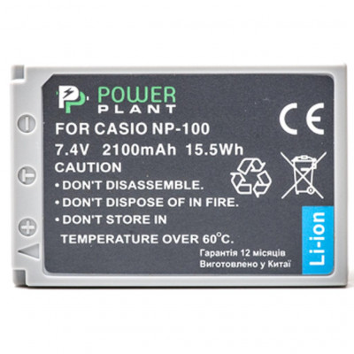 Акумулятор до фото/відео PowerPlant Casio NP-100 (DV00DV1240)
