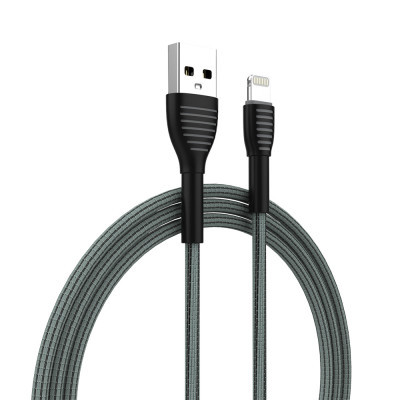 Дата кабель USB 2.0 AM to Lightning 1.0m ColorWay (CW-CBUL041-GR)