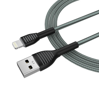Дата кабель USB 2.0 AM to Lightning 1.0m ColorWay (CW-CBUL041-GR)