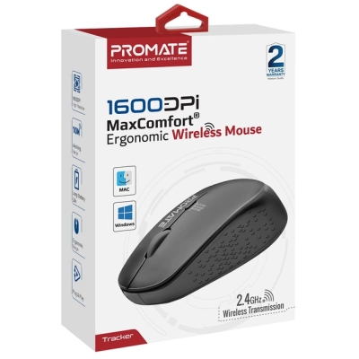 Мишка Promate Tracker Wireless Black (tracker.black)