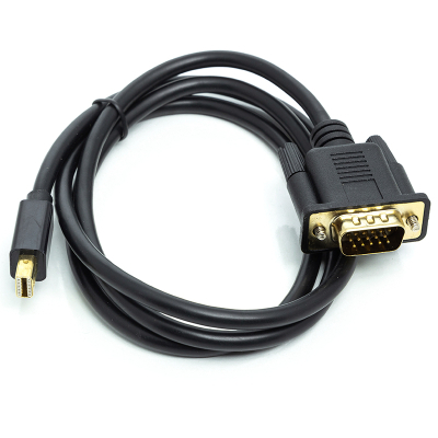 Кабель мультимедійний mini DisplayPort (M) to VGA (M), 1.0m, black PowerPlant (CA911998)