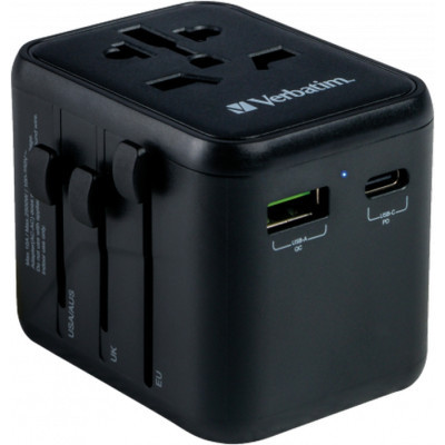 Зарядний пристрій Verbatim UTA-02 PD20W (USB-A /USB-C) (49544)