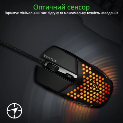 Мишка Vertux Katana USB Black (katana.black)